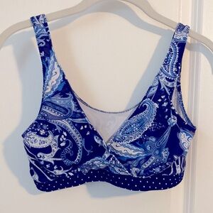 Majamas Bra - Blue Paisley - Size M - breastfeeding-friendly